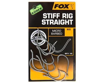 ANZUELO FOX STIFF RIG STRAIGH HOOKS  N5, N6 Y N8