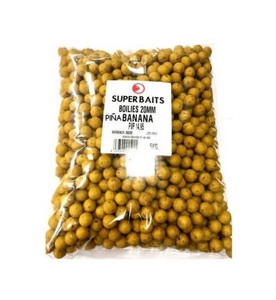 BOILIES 20 MM SUPERBAITS PIA Y BANANA 5KGS