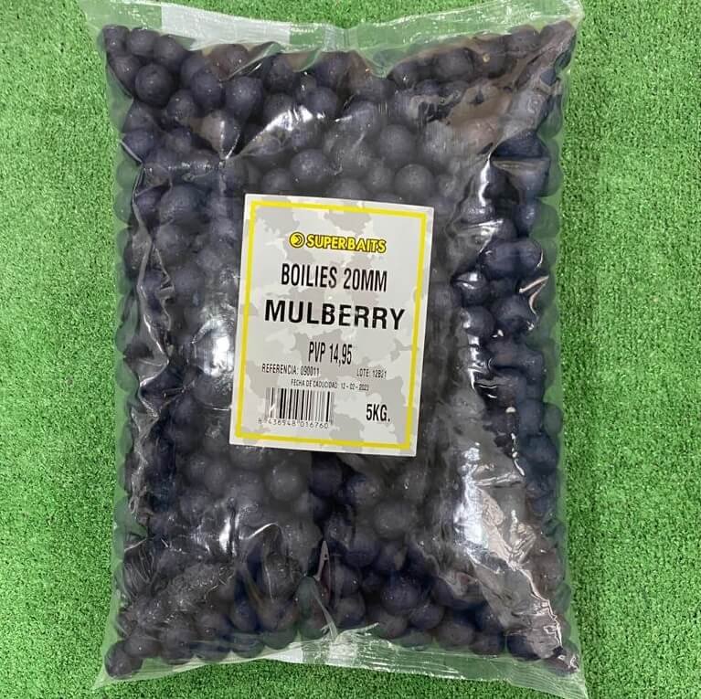 BOILIES 20 MM SUPERBAITS MULBERRY (MORA) 5KGS