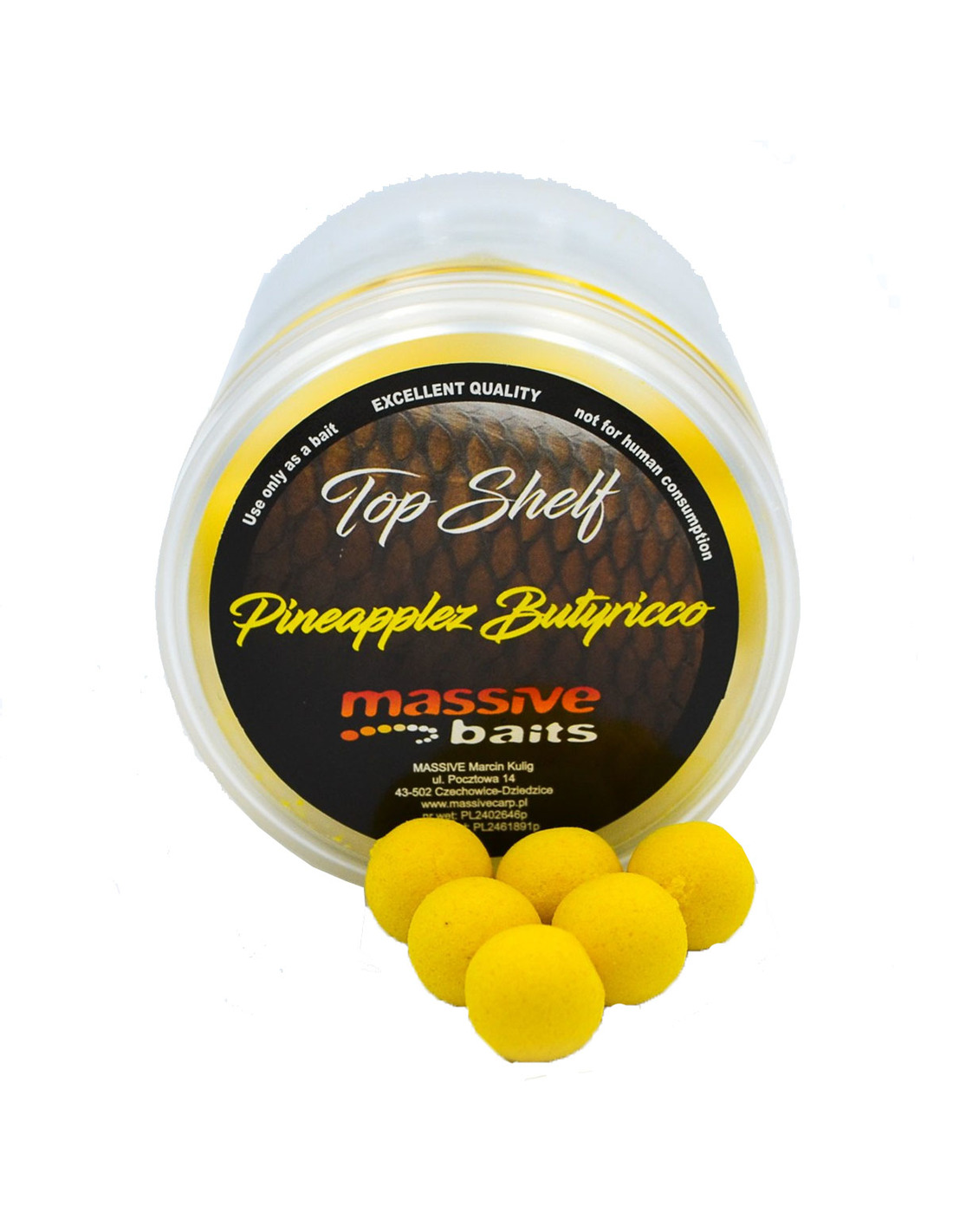 POP UPS PINEAPPLE BUTYRICCO 14MM 200ML MASSIVE BAITS