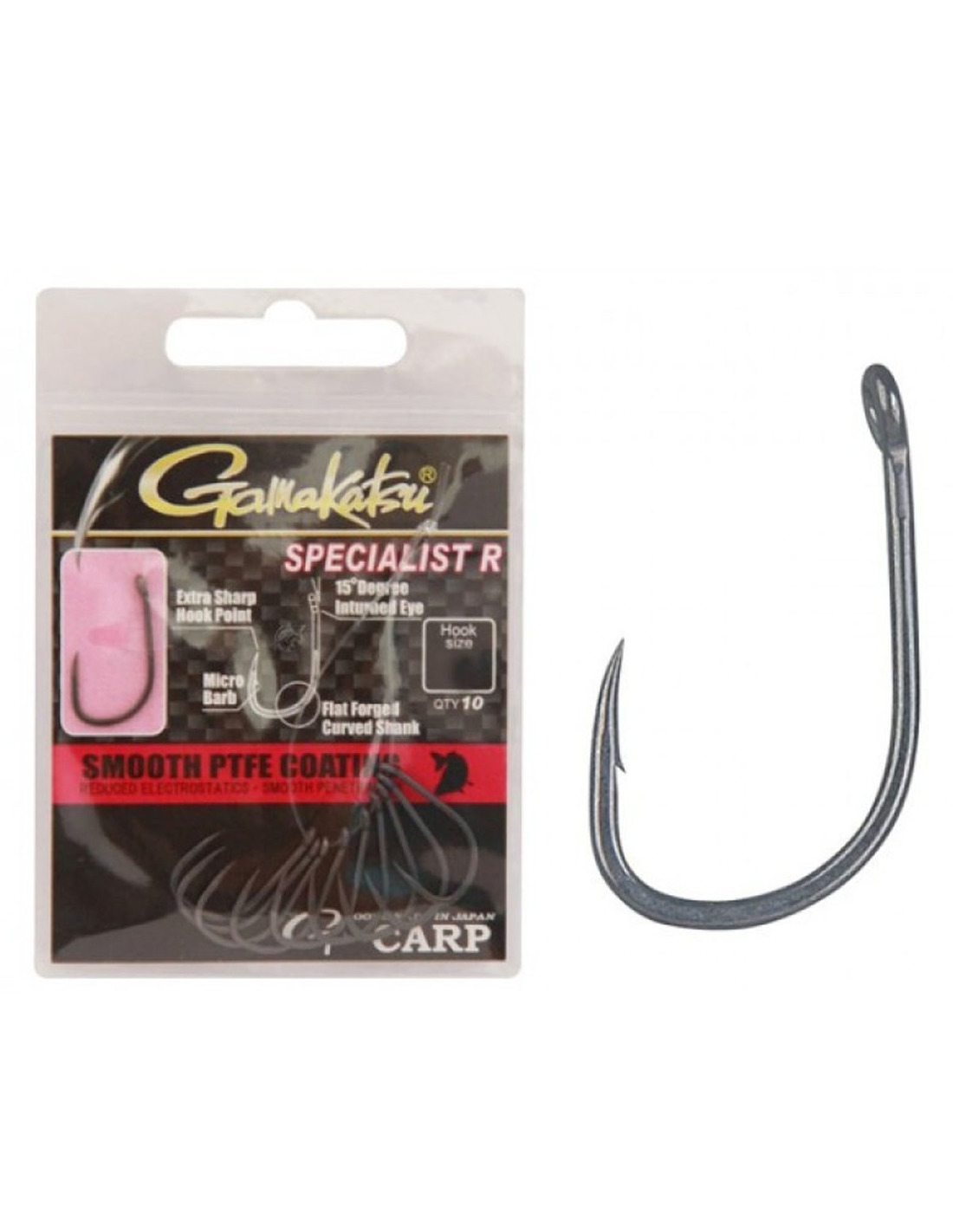 GamaKatsu G-Carp Specialist R Grey Hook Size 4