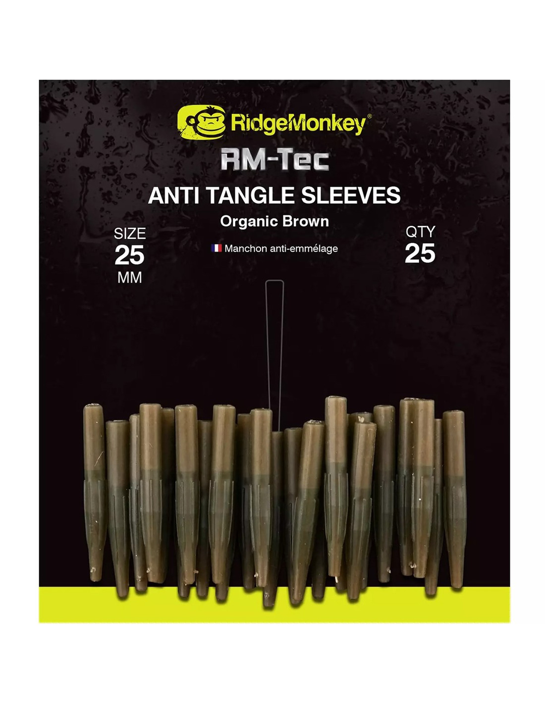 RIDGEMONKEY RM TEC ANTI TANGLE SLEEVES ORGANIC BROWN SHORT