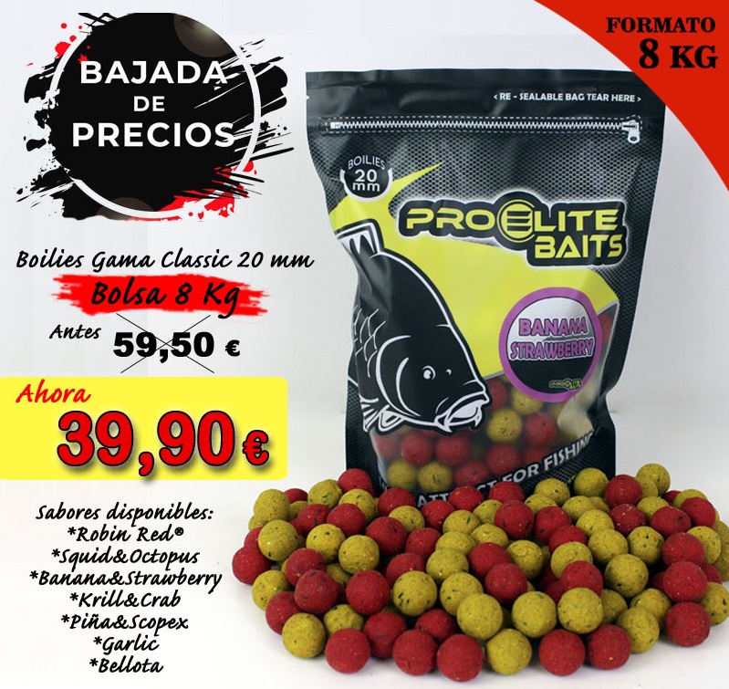 BOILIES STRAWBERRY & BANANA 20MM 8KGS PRO ELITE