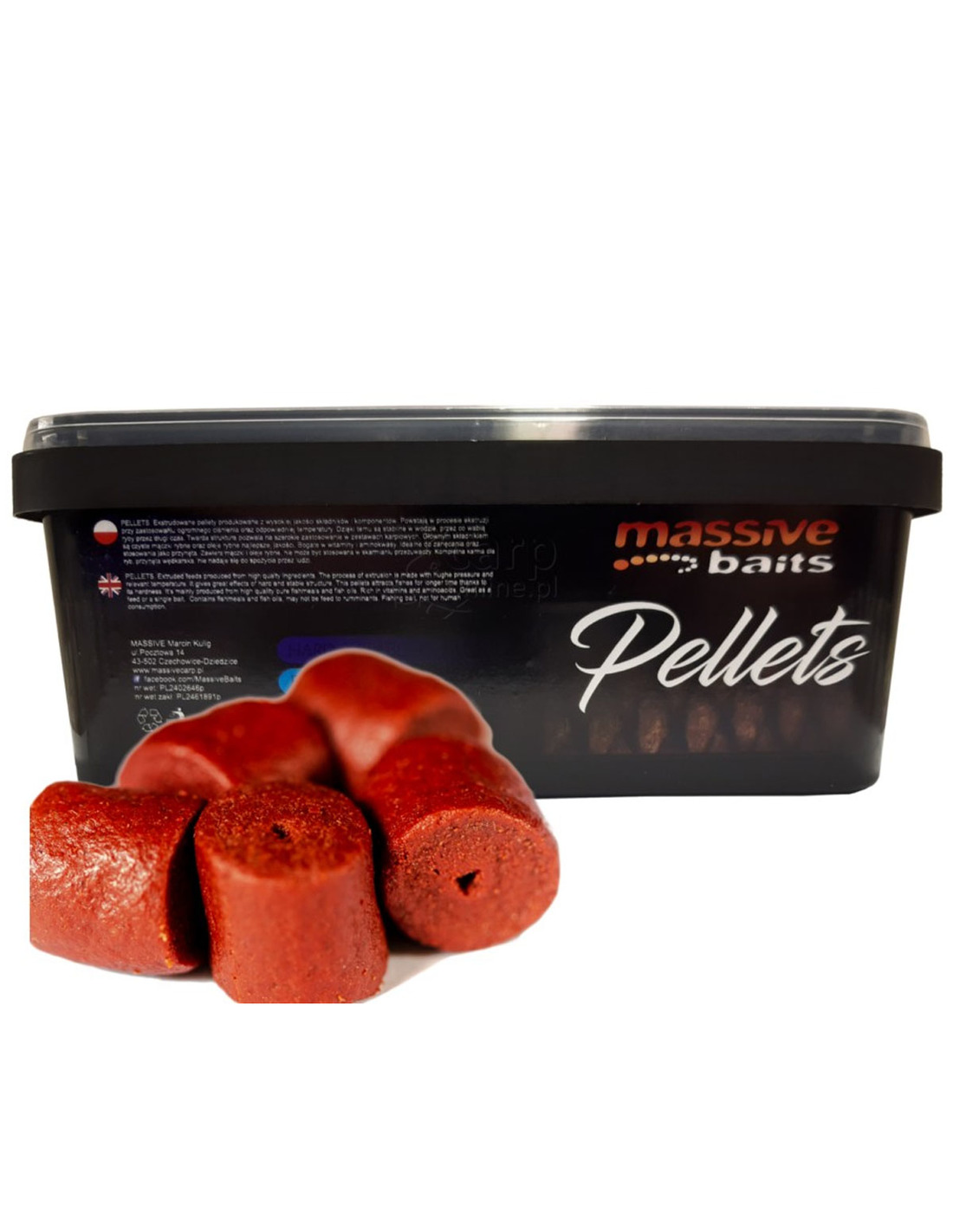 PELLETS RED MARINE HALIBUT & KRILL 14MM 750GR MASSIVE BAITS