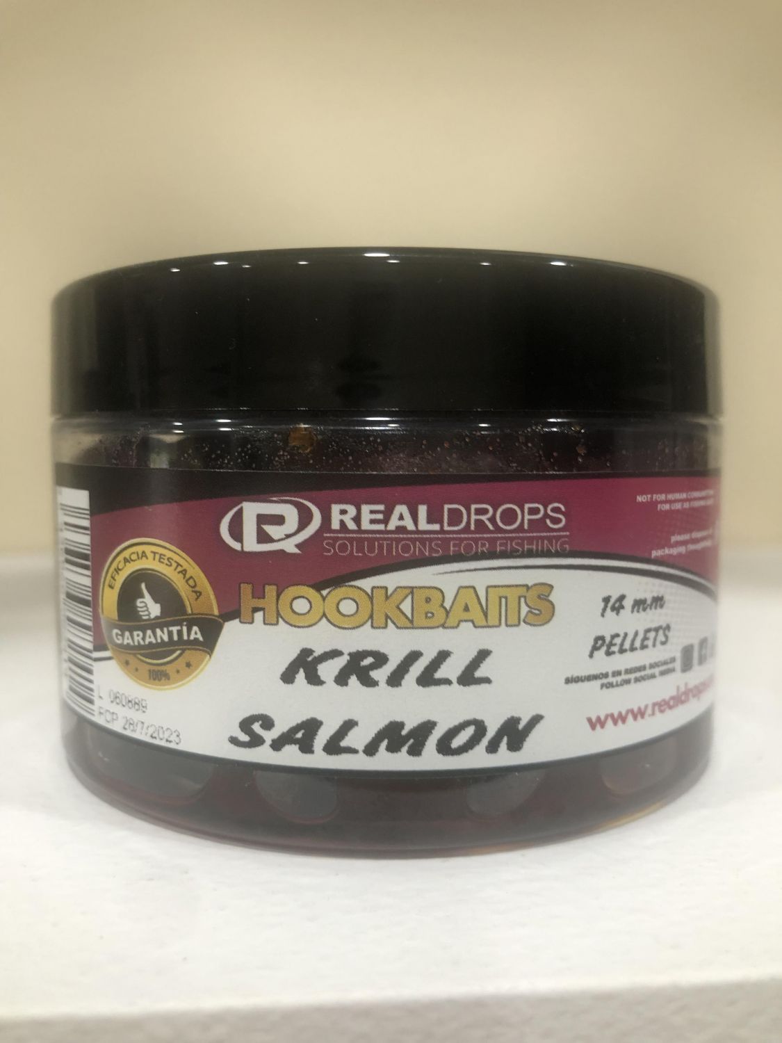 PELLETS HOOKBAITS SALMON KRILL 14 MM REAL DROPS