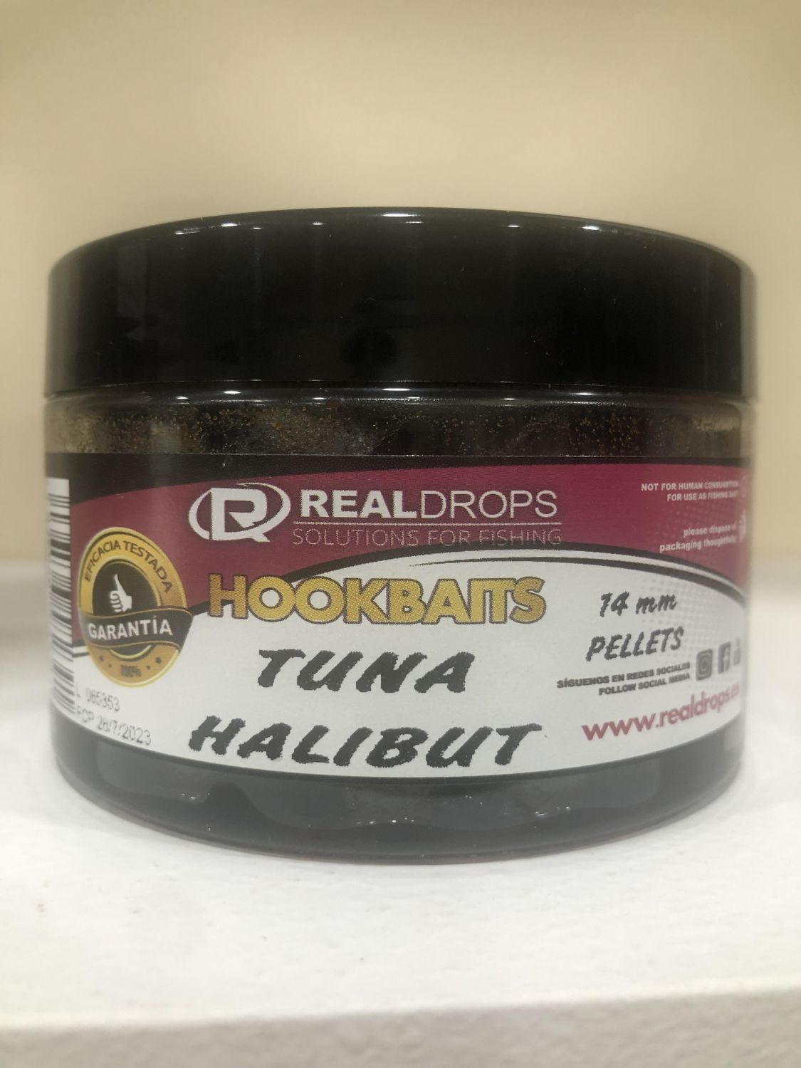 PELLETS HOOKBAITS TUNA HALIBUT 14 MM REAL DROPS