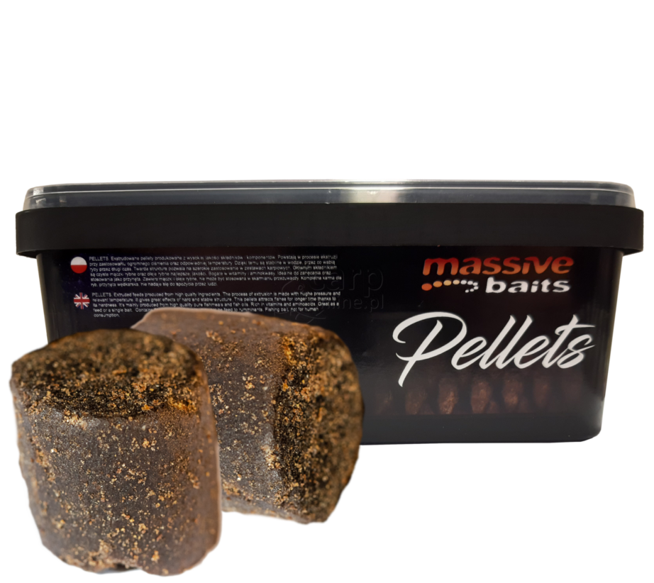 PELLETS NORWEGIAN HALIBUT OILY CHUNKS DRILLED 22MM 750GR MASSIVE BAITS