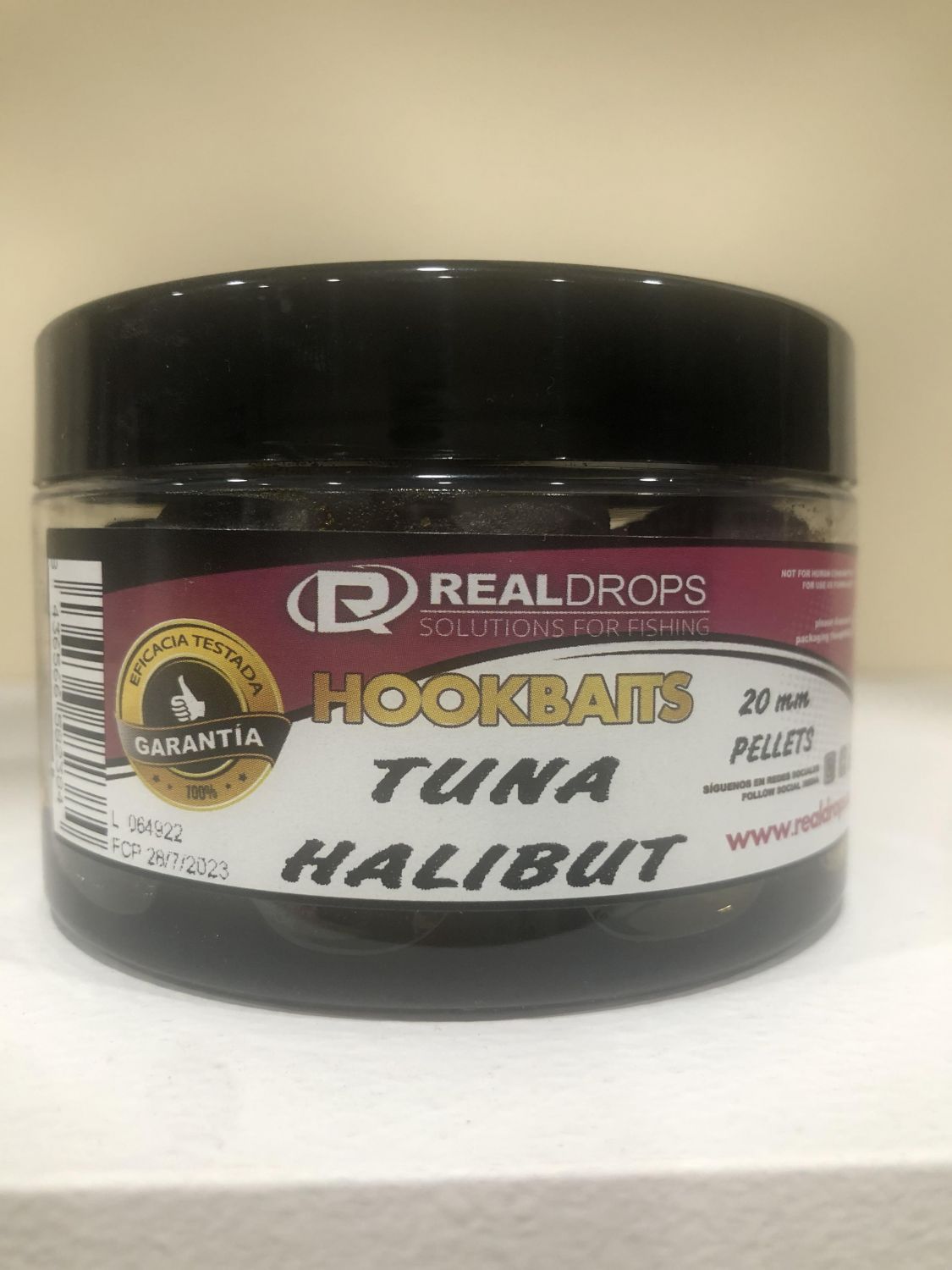 PELLETS HOOKBAITS TUNA- HALIBUT 20 MM REAL DROPS