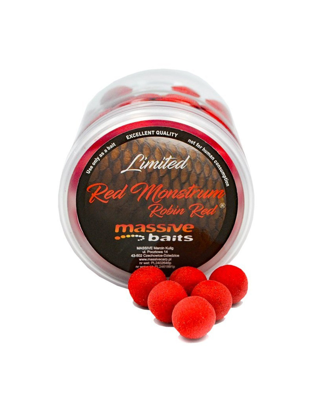POP UPS RED MOSTRUM ROBIN RED 14MM 200ML MASSIVE BAITS