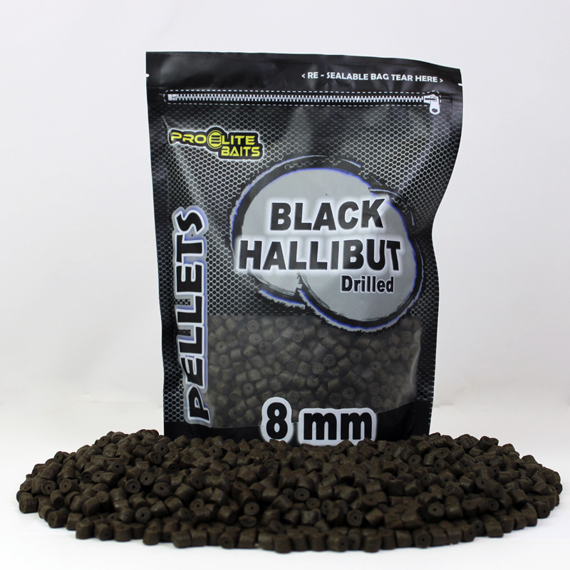 PREMIUM PELLETS PERFORADO BLACK HALLIBUT 8 MM PRO ELITE