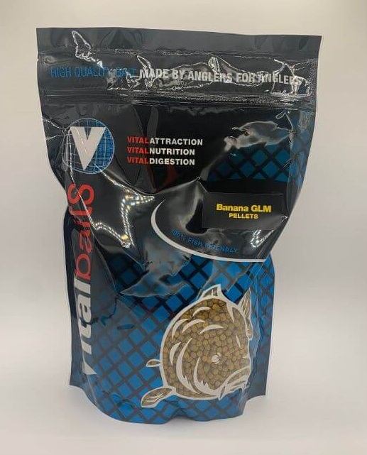 PELLETS BANANA GLM 2 MM VITALBAITS 1 KG