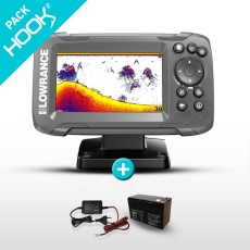 PACK LOWARANCE HOOK2 4x Sonda con Gps, Transductor + Batera y Cargador