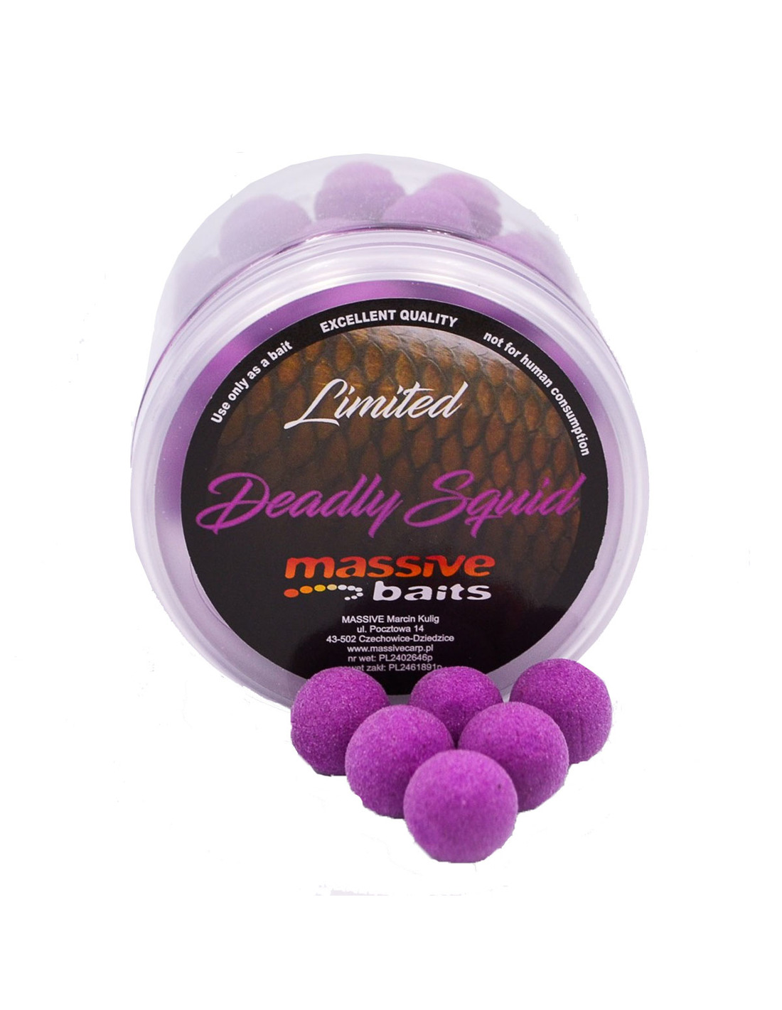 POP UPS DEADLY SQUID 14MM 200ML MASSIVE BAITS