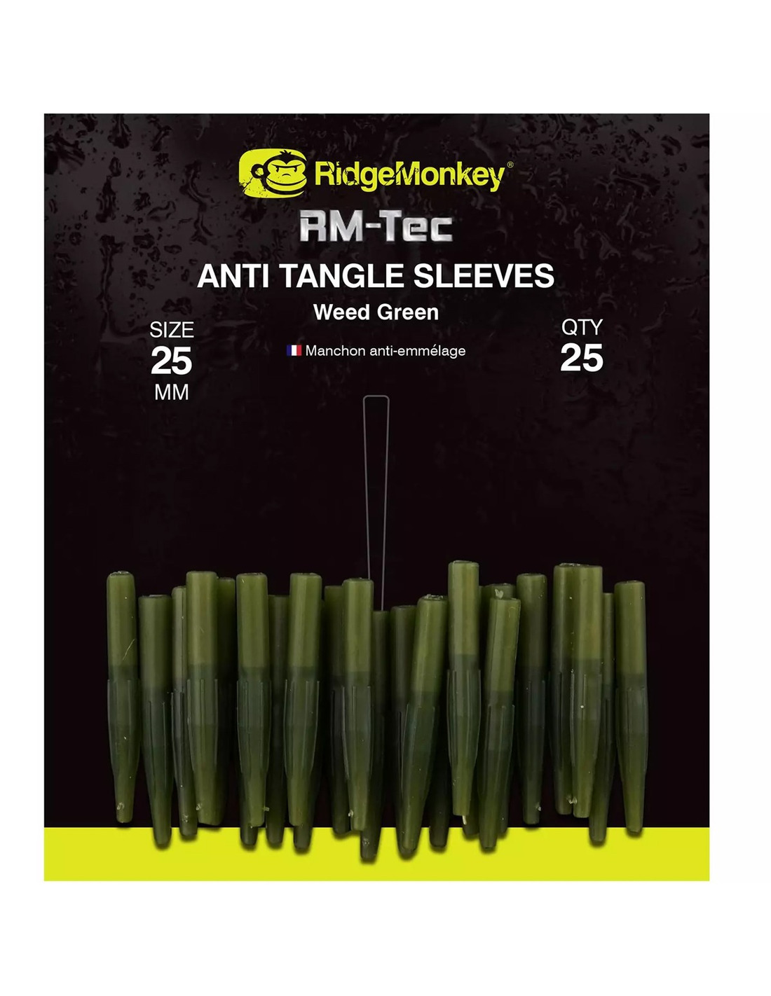 RIDGEMONKEY RM TEC ANTI TANGLE SLEEVES WEED GREEN SHORT